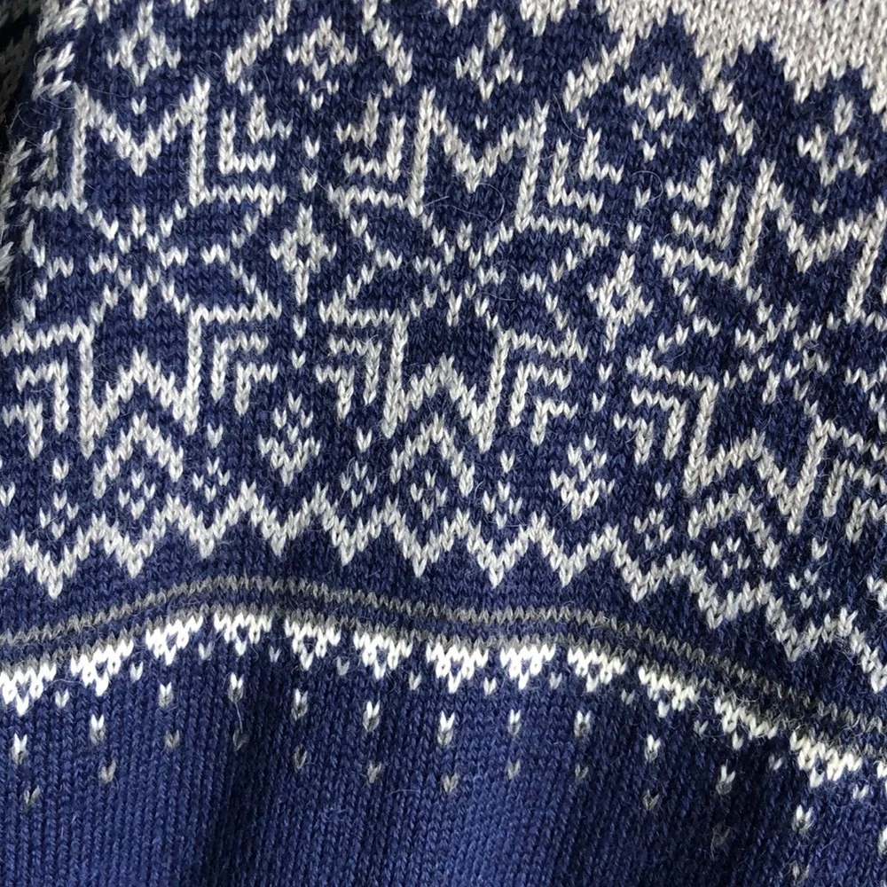 Alpaca Imports Zip Front Sweater Navy Blue XL Alpaca Wool - Picture 5 of 15